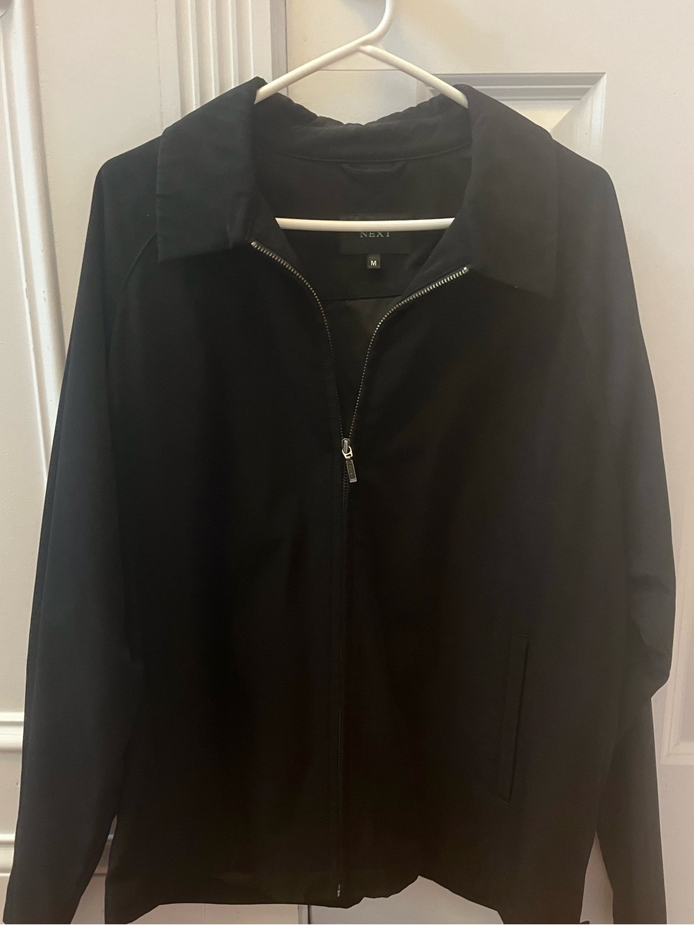 next Black Lightweight Zip Jacket